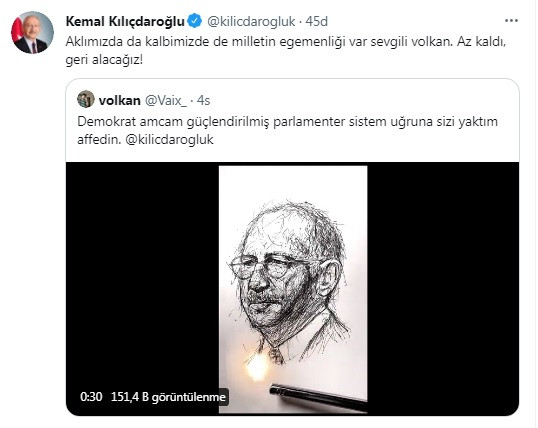 Kılıçdaroğlu'ndan 'Demokrat amcam sizi yaktım' diyen sosyal medya kullanıcısına yanıt - Resim : 1