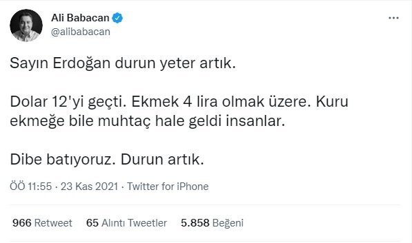 Ali Babacan: Sayın Erdoğan, durun artık! - Resim : 1