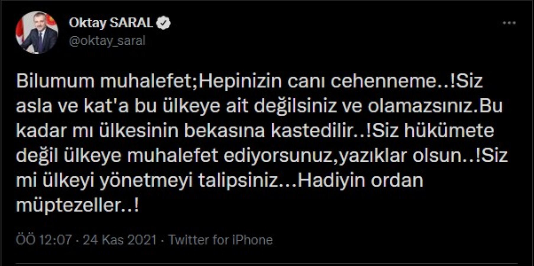 Erdoğan'ın başdanışmanından muhalefete hakaret! - Resim : 1