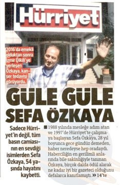 Hürriyet gazetesi, Sefa Özkaya’ya böyle veda etti - Resim : 2