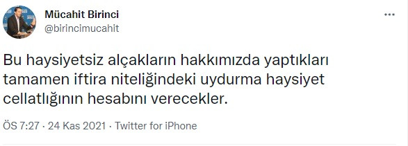 AKP MKYK üyesi Mücahit Birinci'den kendisine ait olduğu iddia edilen mesajlar hakkında açıklama - Resim : 1
