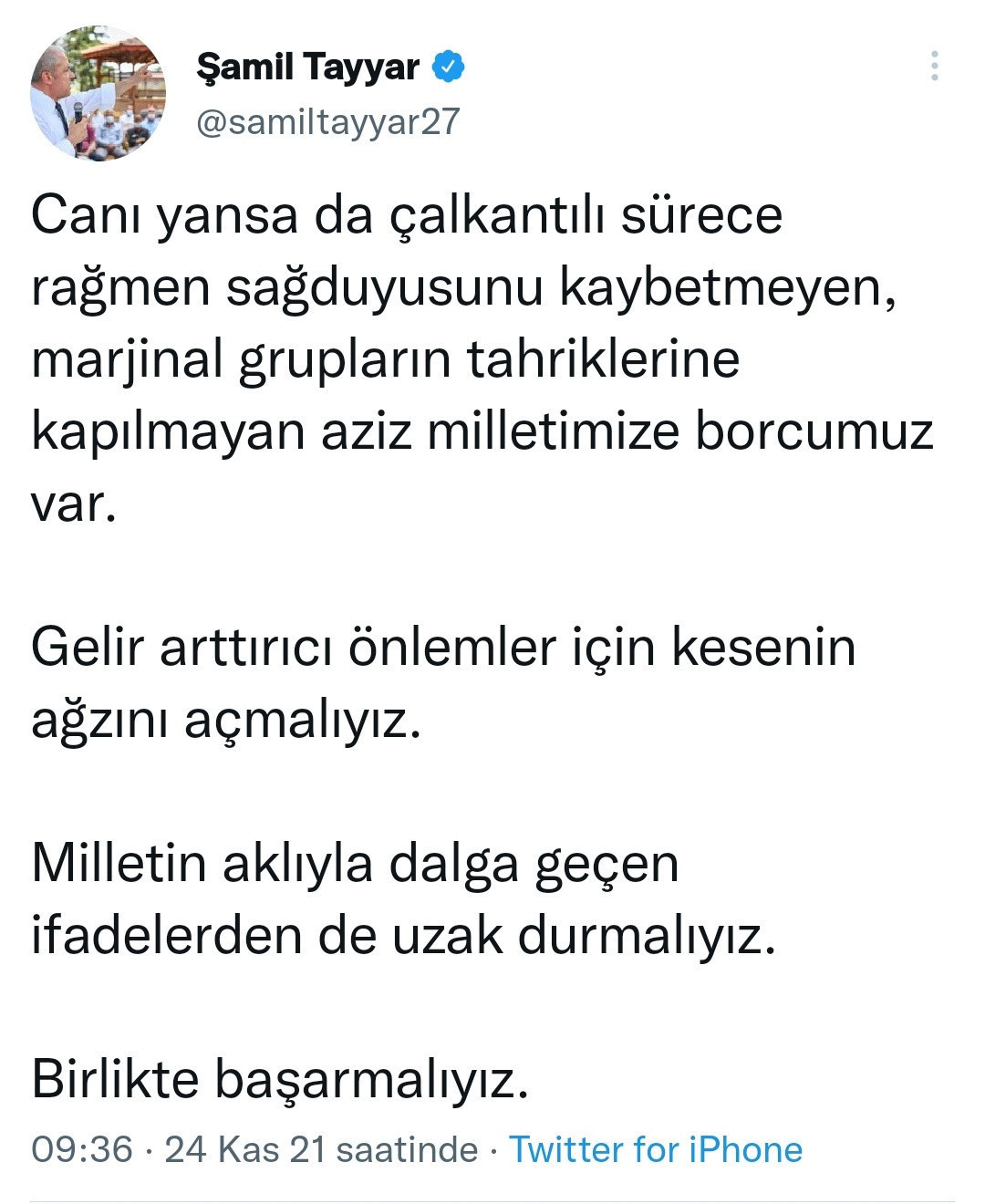 AKP'li Şamil Tayyar, Erdoğan'ı uyardı: Kesenin ağzını açmalıyız! - Resim : 1