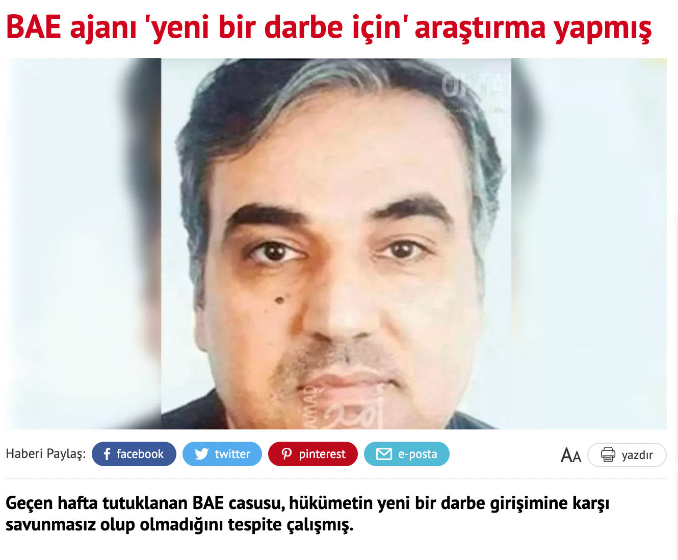 ‘Şerefsiz' diyen de vardı, casus gönderdiğini iddia eden de: İşte iktidar medyasının BAE konusundaki 'U dönüşü' - Resim : 3