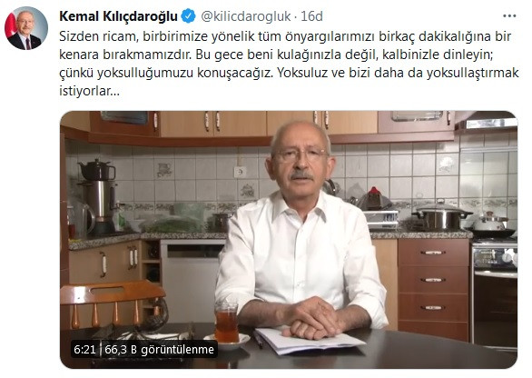 Kılıçdaroğlu’ndan yeni video: 'Neyleyim ben sarayları paraları, tek muradım halkımın bana dua etmesi' - Resim : 2