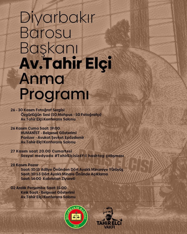 Diyarbakır Baro Başkanı Tahir Elçi ölümünün 6. yılında anıldı - Resim : 3