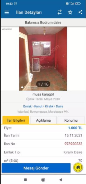'Bu kadarı da olmaz' dedirtti! İşte İstanbul'da mağarayı andıran eve istenen kira ve depozito - Resim : 1