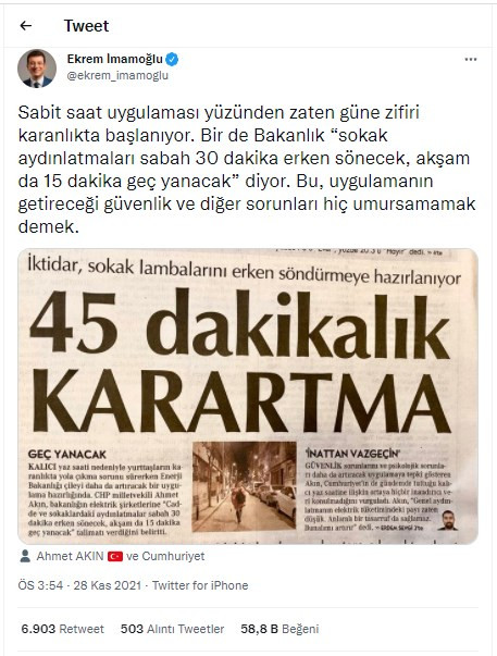 Türkiye her gün 45 dakika karanlığa mı mahkum edilecek? 'Bu, getireceği sorunları umursamamak demek' - Resim : 1