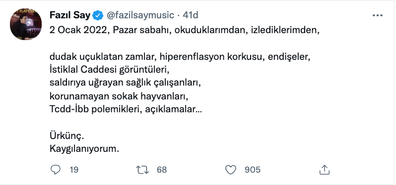 Fazıl Say: 2 Ocak'ta okuduklarım, izlediklerim ürkünç; kaygılanıyorum - Resim : 1