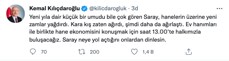 Kılıçdaroğlu, ev hanımlarıyla bir araya geliyor: Saray neye yol açtığını onlardan dinlesin! - Resim : 1