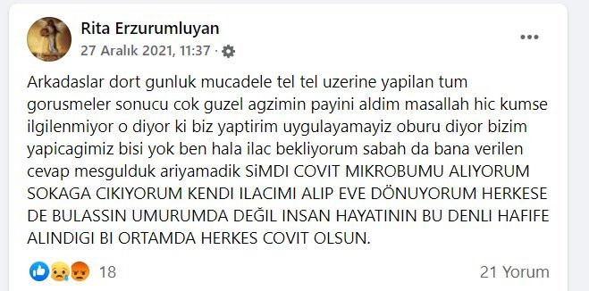 'İlgisizlik öldürdü' iddiası: Koronavirüsten ölen kadının paylaşımları yürek burktu - Resim : 2