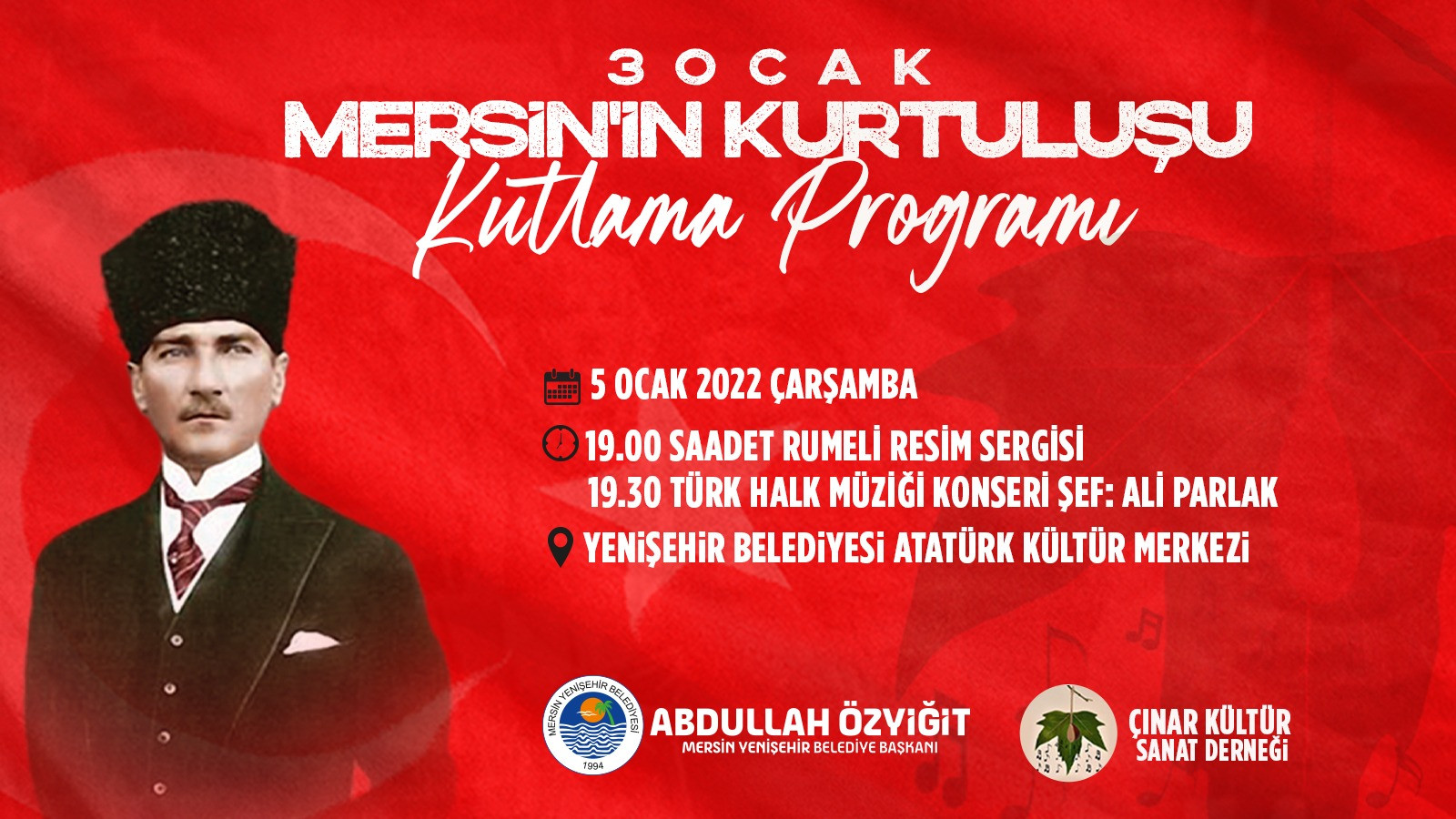 Mersin'in kurtuluşunun 100. yılı Yenişehir'de türkülerle kutlanacak - Resim : 1