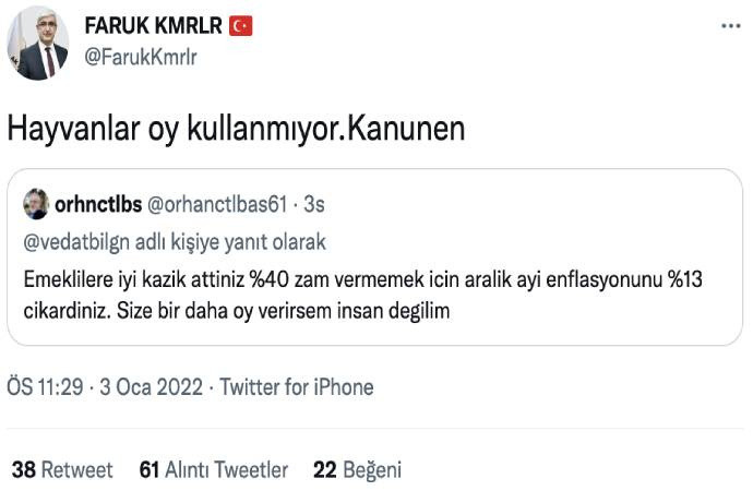 AKP'li yönetici, zamları eleştiren AKP'li seçmene hayvan dedi! - Resim : 1