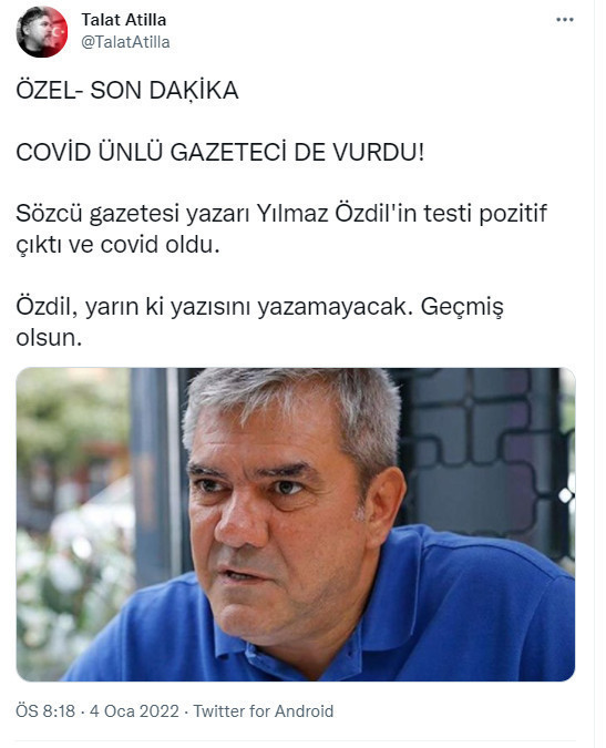 Yılmaz Özdil koronavirüse yakalandı - Resim : 1