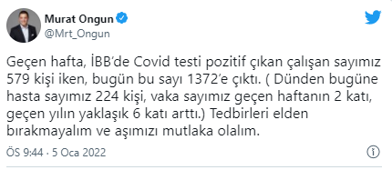 Murat Ongun: 'Vaka sayısı geçen haftaya göre 2 kat arttı' - Resim : 1