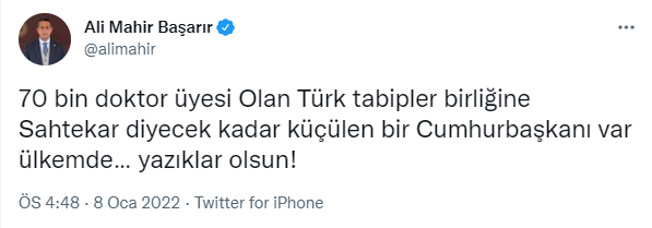 TTB'yi hedef alan Erdoğan'a CHP'den yanıt - Resim : 1