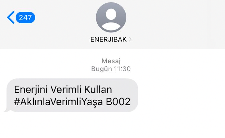 Zamların ardından bakanlıktan manidar adım: Vatandaşlara SMS attı, 'enerjini verimli kullan' dedi - Resim : 1