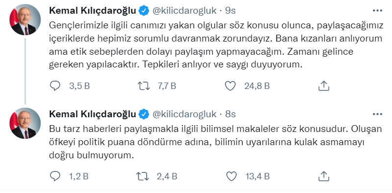 Kılıçdaroğlu'ndan 'Enes Kara' açıklaması: Zamanı gelince gereken yapılacaktır - Resim : 1