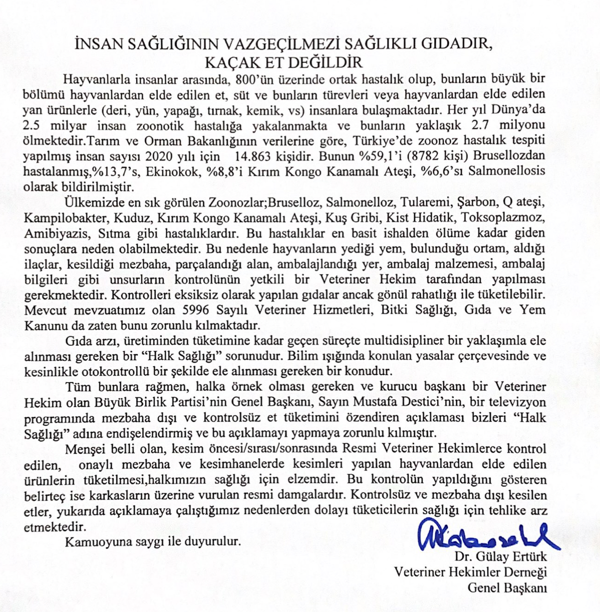 Veteriner hekimler tepkili: Destici’nin açıklaması 'halk sağlığı' sorunu - Resim : 1