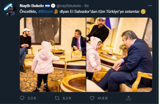 Kot pantalonlu devlet başkanı Bukele Ankara'da: Öncelikle Bitcoin diyarı El Salvador’dan tüm Türkiye’ye selamlar - Resim : 1