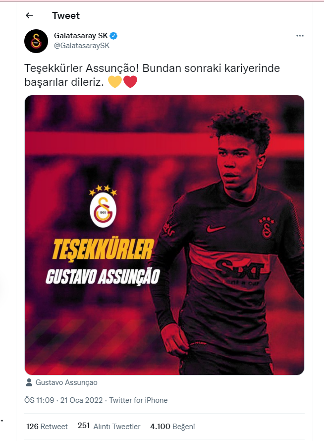 Galatasaray ayrılığı açıkladı: 'Bundan sonraki kariyerinde başarılar dileriz' - Resim : 1