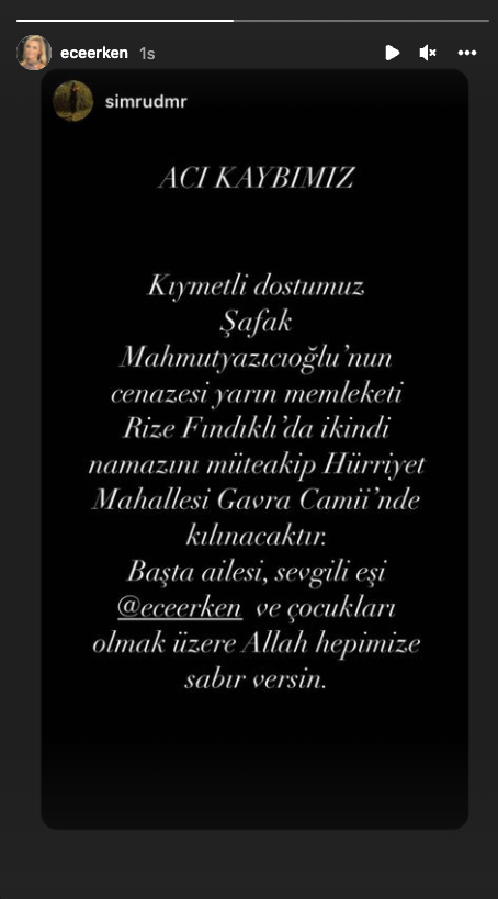Şafak Mahmutyazıcıoğlu'nun ölümünün ardından Ece Erken'den ilk paylaşım - Resim : 1