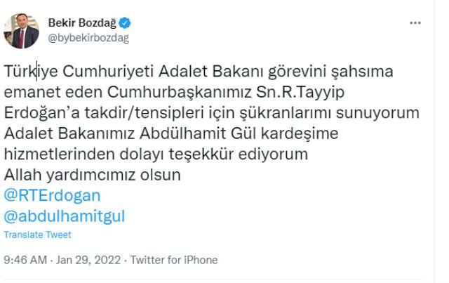 Adalet Bakanlığı'na atanan Bekir Bozdağ'dan ilk açıklama! - Resim : 1