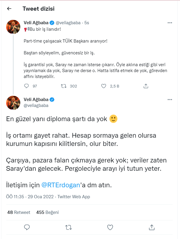 CHP'li Ağbaba: Part-time çalışacak TÜİK Başkanı aranıyor! - Resim : 1