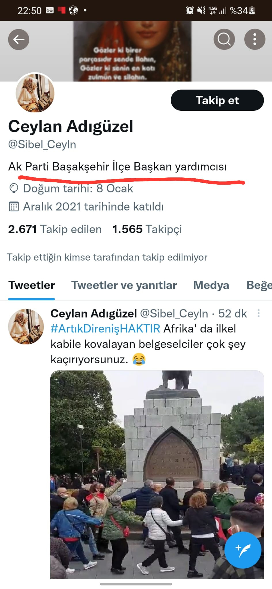 AKP'li başkan yardımcısından Samsun'da anıtı korumaya gelen vatandaşlara hakaret - Resim : 1