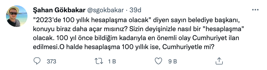 Şahan Gökbakar'dan AKP'li belediye başkanına: Hesaplaşma 100 yıllık ise, cumhuriyetle mi? - Resim : 1