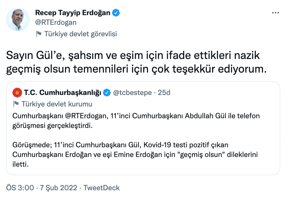 Abdullah Gül'den Erdoğan'a 'geçmiş olsun' telefonu - Resim : 1