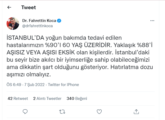 Fahrettin Koca'dan İstanbul'daki yoğun bakım hastaları için kritik açıklama - Resim : 1