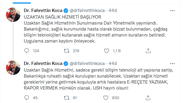 Sağlık Bakanı Fahrettin Koca'dan 'uzaktan muayene' için ilk açıklama - Resim : 1