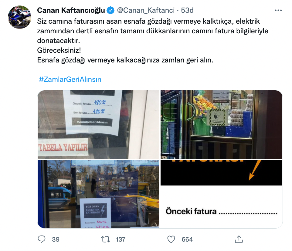 CHP'li Kaftancıoğlu: Siz gözdağı vermeye kalktıkça esnaf dükkanının camını fatura bilgileriyle donatacak! - Resim : 1