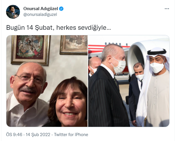 Onursal Adıgüzel: 'Bugün 14 Şubat, herkes sevdiğiyle…' - Resim : 2