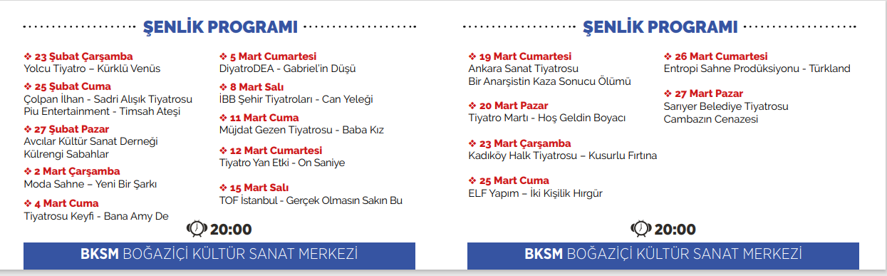 11. Sarıyer Tiyatro Şenliği başlıyor: İşte program - Resim : 1