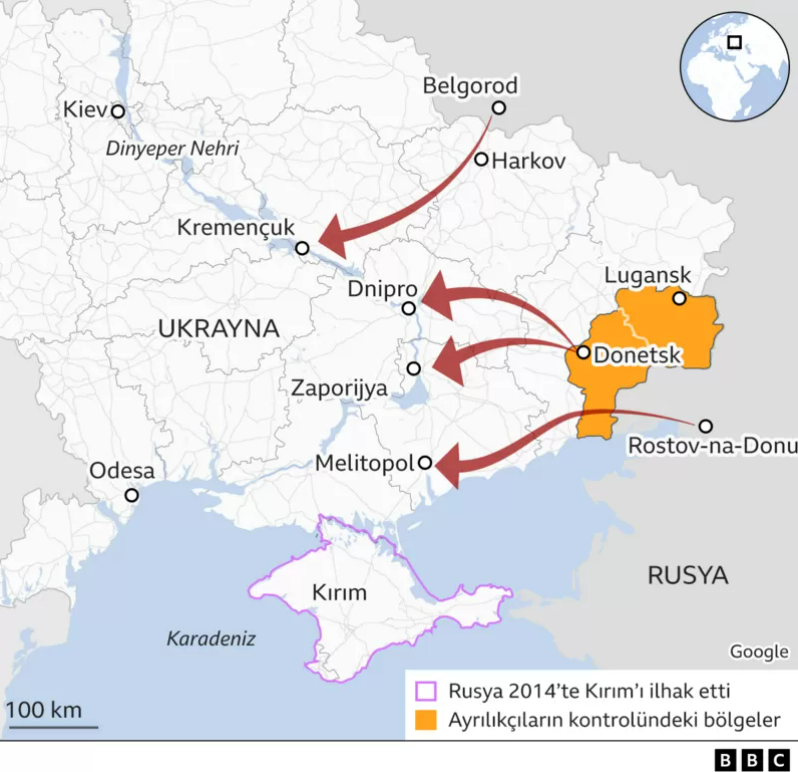 Rusya’nın Ukrayna’yı işgal planları hazır: Yeni sınır Dinyeper Nehri mi olacak? - Resim : 1
