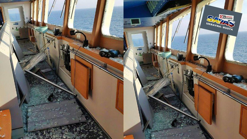 Ukrayna'nın Odessa kenti açıklarında Türk gemisine bomba isabet etti