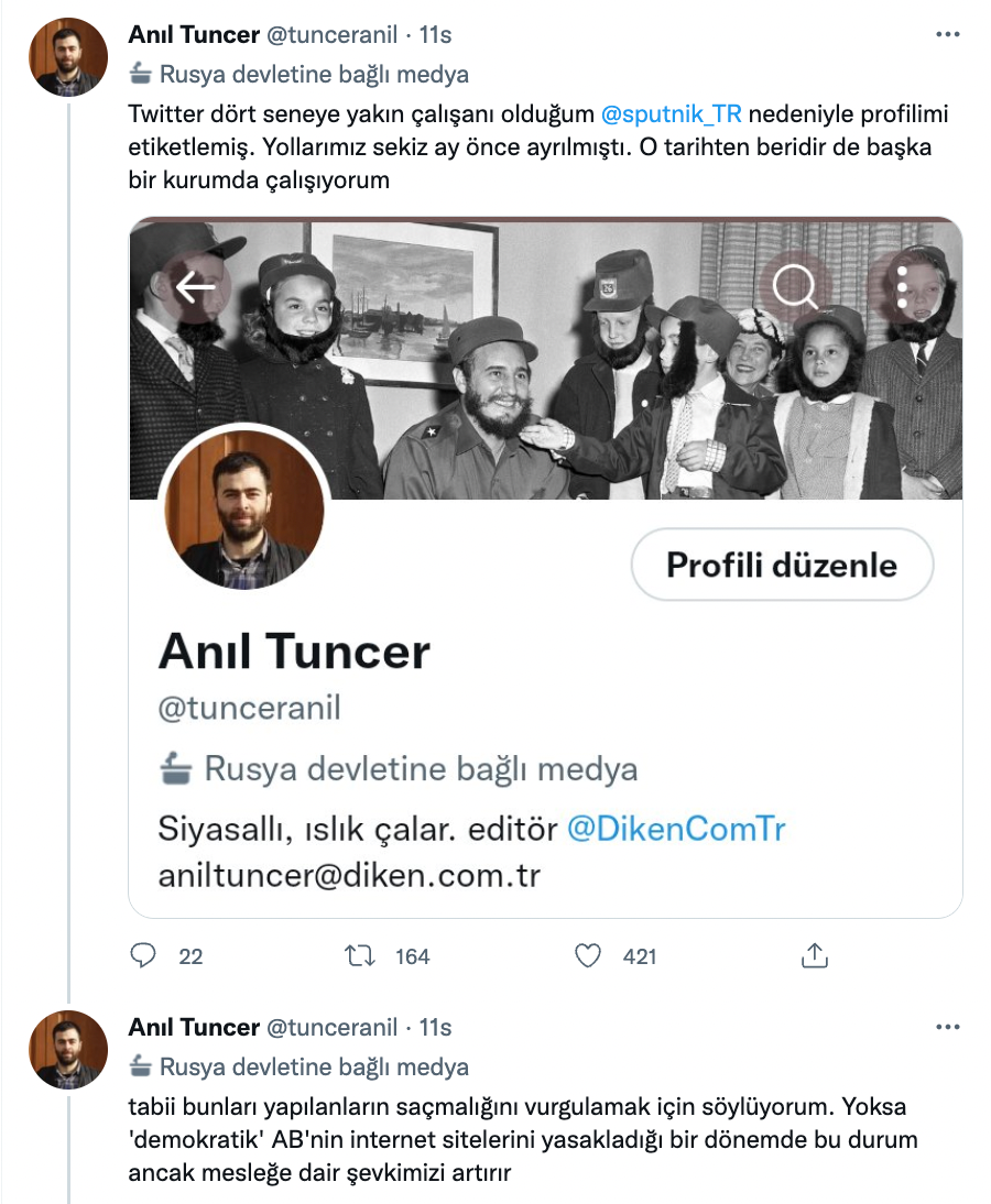 Twitter'da 'Rusya karantinası': Gazetecilerin kişisel hesaplarına 'Rus devletine bağlı medya' ibaresi ekleniyor - Resim : 2