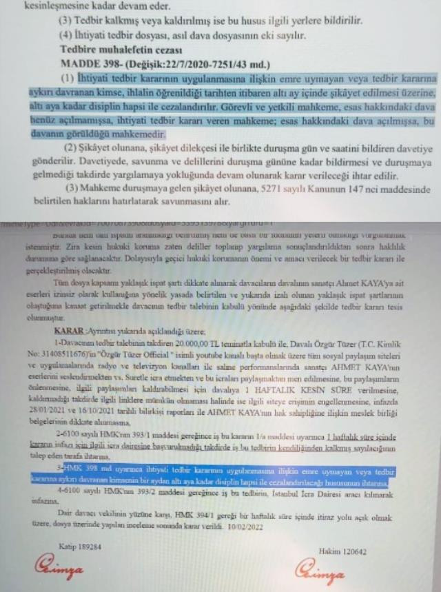 Gülten Kaya mahkemeye koştu: Ünlü ismin Ahmet Kaya şarkıları okuması yasaklandı! - Resim : 1