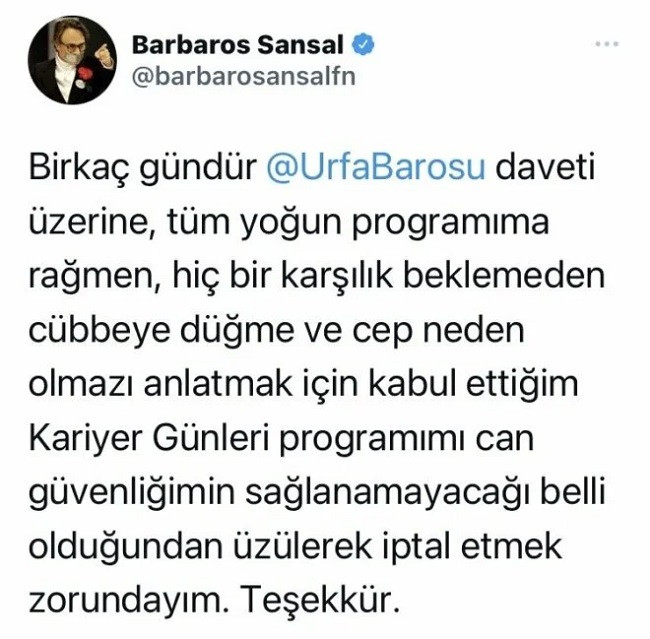 Çirkin tehditler sonrası Barbaros Şansal'ın programı iptal edildi: 'Gerekirse size tek başıma kalkan olurum' - Resim : 2
