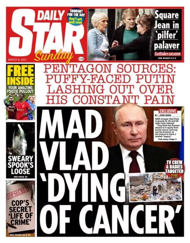 İngiliz basınından dünyayı sarsacak Putin iddiası: 'Yüzündeki donuk ifade bunun göstergesi' - Resim : 1