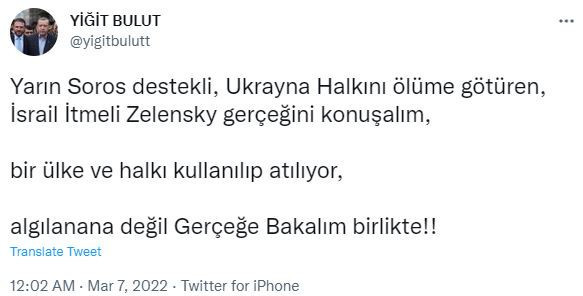 Yiğit Bulut'un Zelenskiy paylaşımı olay oldu: İsrail itmeli, Soros destekli... - Resim : 1