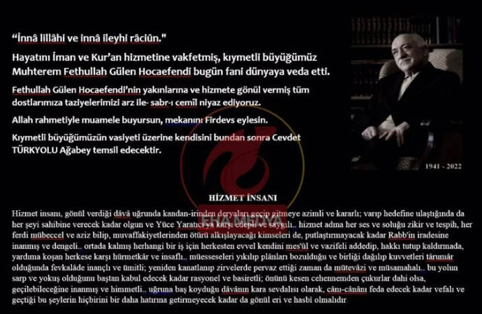 'Fethullah Gülen öldü' iddiası - Resim : 2