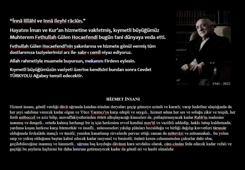 Fethullah Gülen öldü mü? Yeğeni gece yarısı açıkladı! - Resim : 1