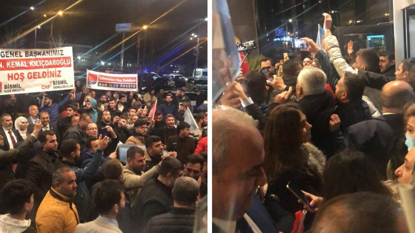 CHP lideri Kılıçdaroğlu'na Diyarbakır'da coşkulu karşılama