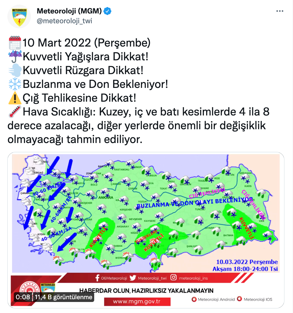 İstanbul'da kar kaç gün sürecek? - Resim : 1