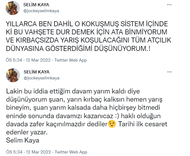 Bindiği ata kırbaç vurmadan şampiyon olan ünlü jokey isyan etti: 'Kokuşmuş sistem!' - Resim : 2