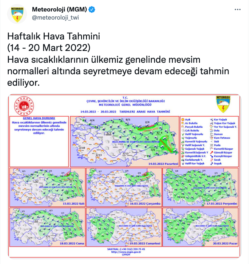 Meteoroloji: Sıcaklıklar gelecek hafta da mevsim normallerinin altında - Resim : 1