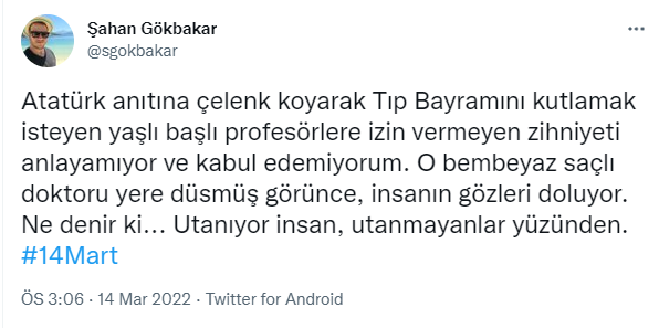 Şahan Gökbakar'dan sağlık emekçilerine yönelik polis müdahalesine tepki: 'Utanıyor insan, utanmayanlar yüzünden' - Resim : 2