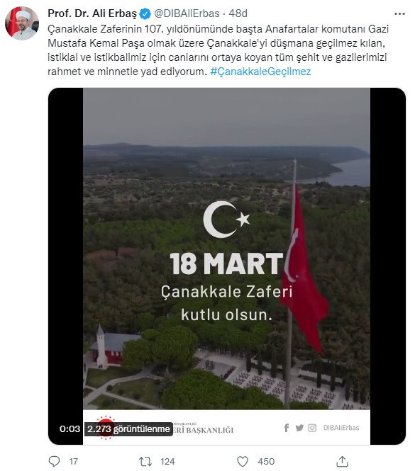 Diyanet'in 18 Mart hutbesinde Atatürk anılmadı - Resim : 1